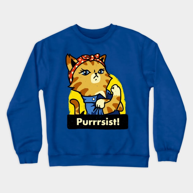 Purrrsist! (Version 3) Crewneck Sweatshirt by vo_maria